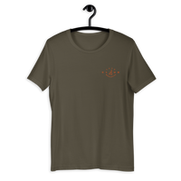 The 4mb Tee (Embroidered, Orange on Army)